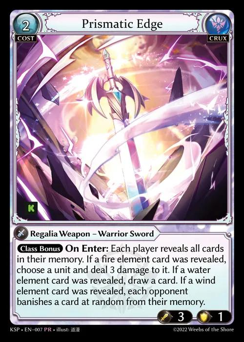Prismatic Edge from Kickstarter Promotional - Grand Archive TCG