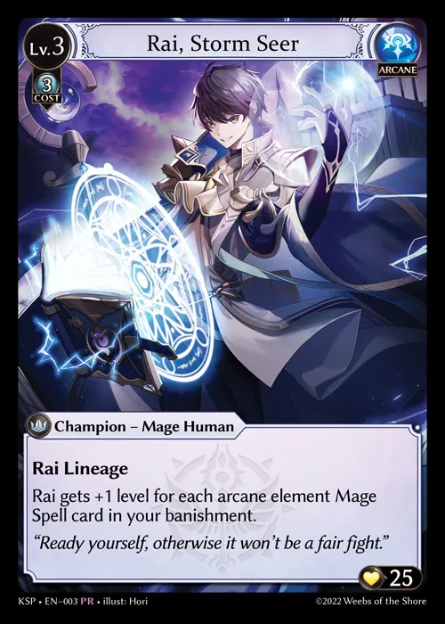 Rai, Storm Seer — Kickstarter Promotional — Grand Archive TCG