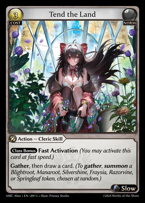 Tend the Land — Mercurial Heart Alter Edition — Grand Archive