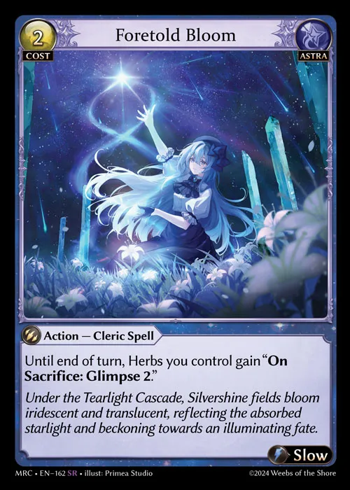 Foretold Bloom from Mercurial Heart - Grand Archive TCG