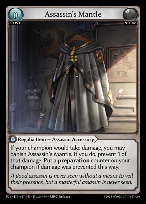 Assassin's Mantle — Promotional 2024 — Grand Archive