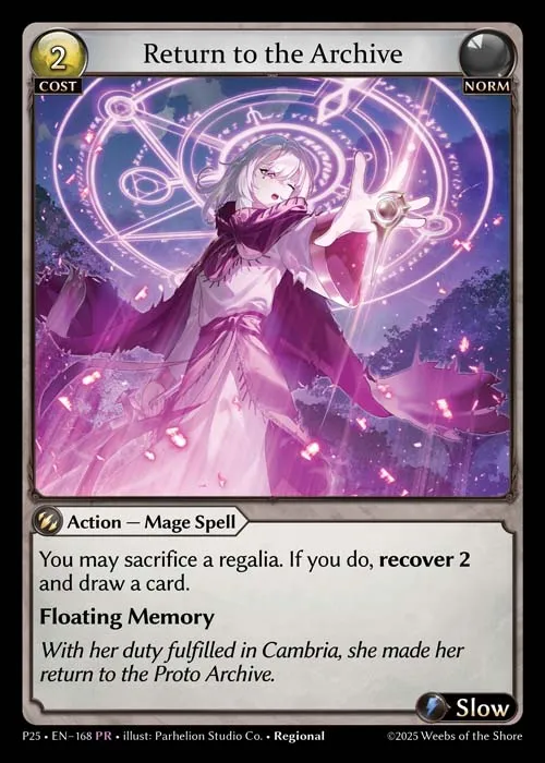 Return to the Archive — Promotional 2025 — Grand Archive TCG