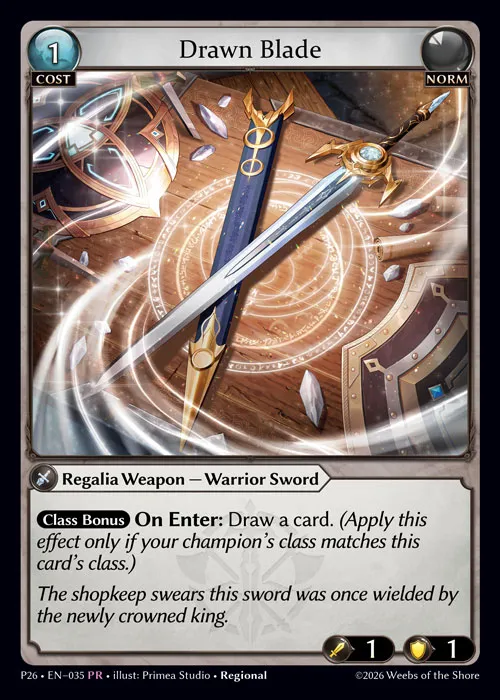 Drawn Blade — Promotional 2026 — Grand Archive