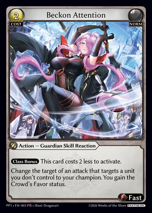 Beckon Attention — Pantheon Pack 1 — Grand Archive TCG