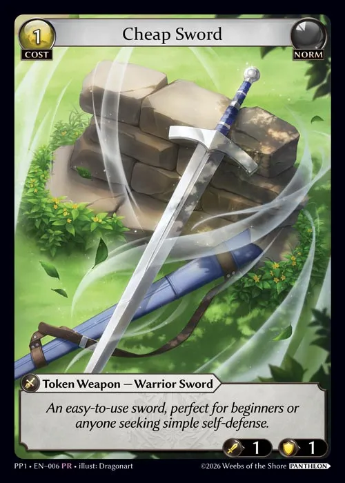 Cheap Sword — Pantheon Pack 1 — Grand Archive TCG