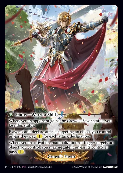 Crowd's Favor — Pantheon Pack 1 — Grand Archive TCG