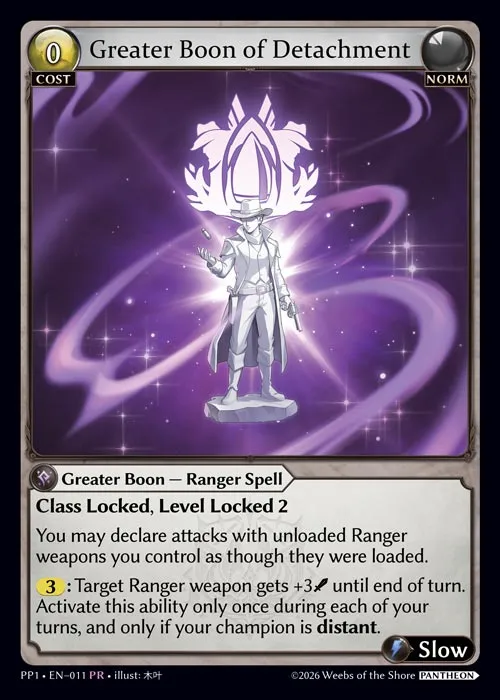 Greater Boon of Detachment — Pantheon Pack 1 — Grand Archive TCG