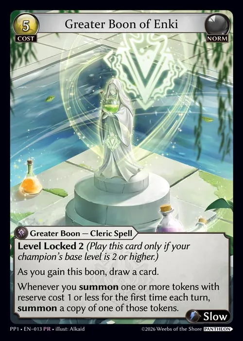 Greater Boon of Enki — Pantheon Pack 1 — Grand Archive TCG