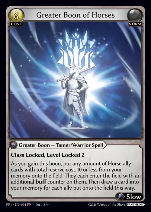 Greater Boon of Horses — Pantheon Pack 1 — Grand Archive TCG