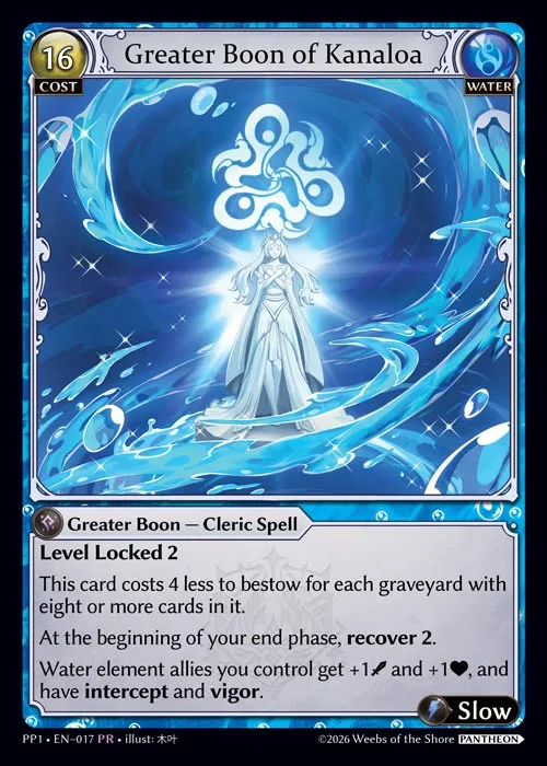 Greater Boon of Kanaloa — Pantheon Pack 1 — Grand Archive TCG