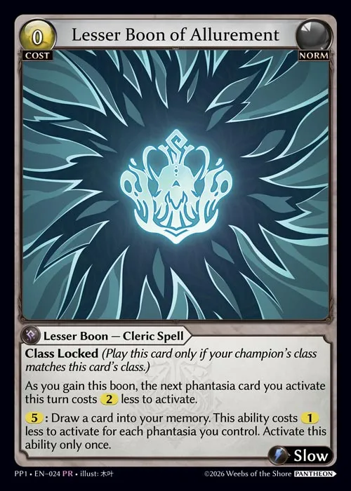 Lesser Boon of Allurement — Pantheon Pack 1 — Grand Archive TCG