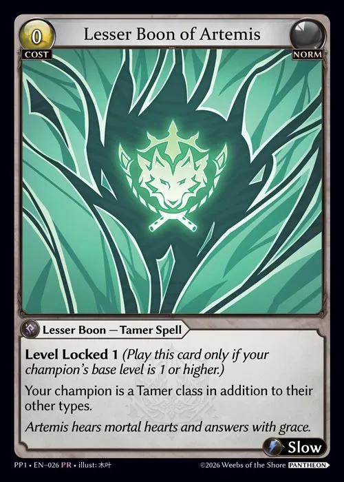 Lesser Boon of Artemis — Pantheon Pack 1 — Grand Archive TCG