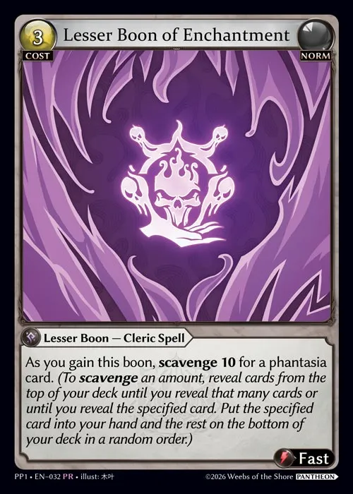 Lesser Boon of Enchantment — Pantheon Pack 1 — Grand Archive TCG