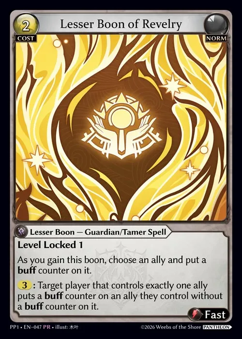 Lesser Boon of Revelry — Pantheon Pack 1 — Grand Archive TCG