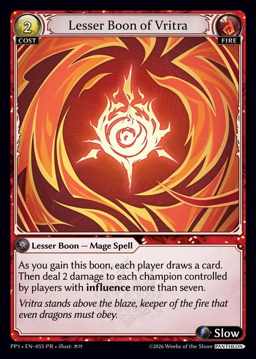 Lesser Boon of Vritra — Pantheon Pack 1 — Grand Archive TCG