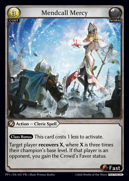 Mendcall Mercy — Pantheon Pack 1 — Grand Archive TCG