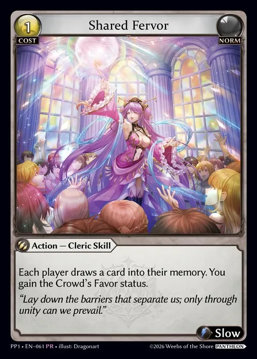 Shared Fervor — Pantheon Pack 1 — Grand Archive TCG