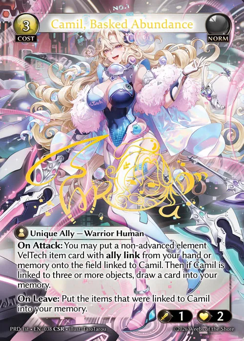 Camil, Basked Abundance — .asphodel/paradise First Edition — Grand Archive TCG