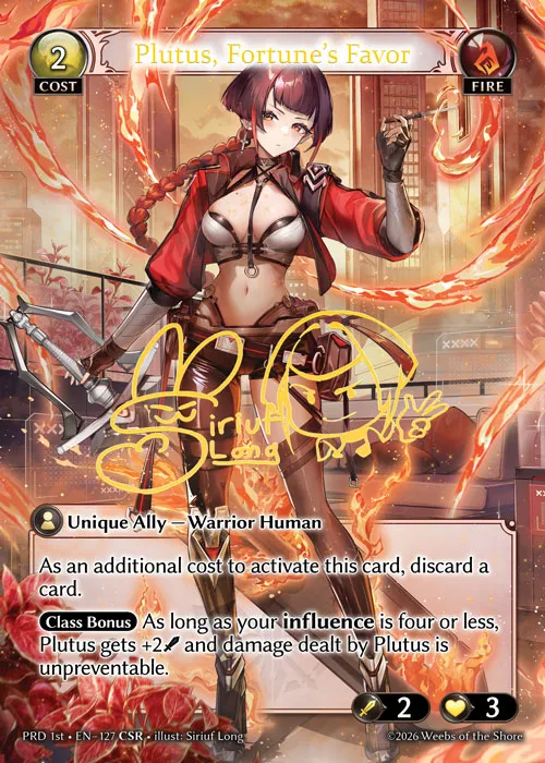 Plutus, Fortune's Favor — .asphodel/paradise First Edition — Grand Archive TCG
