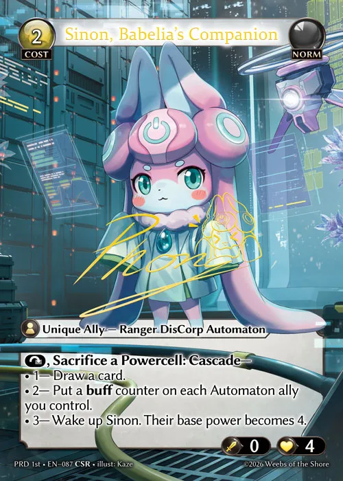Sinon, Babelia's Companion — .asphodel/paradise First Edition — Grand Archive TCG