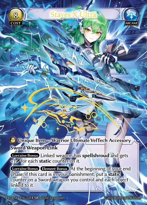 Staves X Ultra — .asphodel/paradise First Edition — Grand Archive TCG