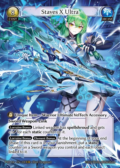 Staves X Ultra from .asphodel/paradise First Edition - Grand Archive TCG