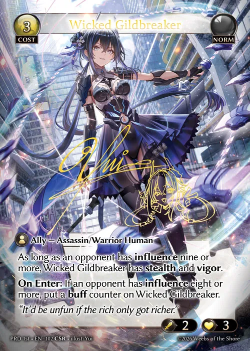 Wicked Gildbreaker — .asphodel/paradise First Edition — Grand Archive TCG