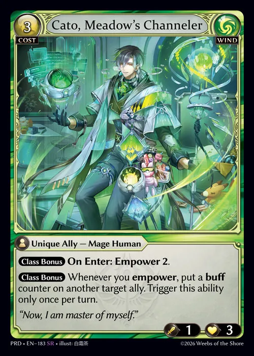 Cato, Meadow's Channeler from .asphodel/paradise - Grand Archive TCG