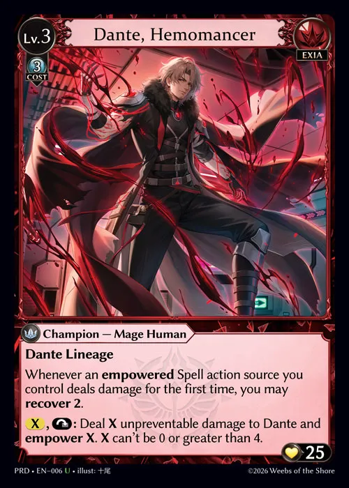 Dante, Hemomancer — .asphodel/paradise — Grand Archive