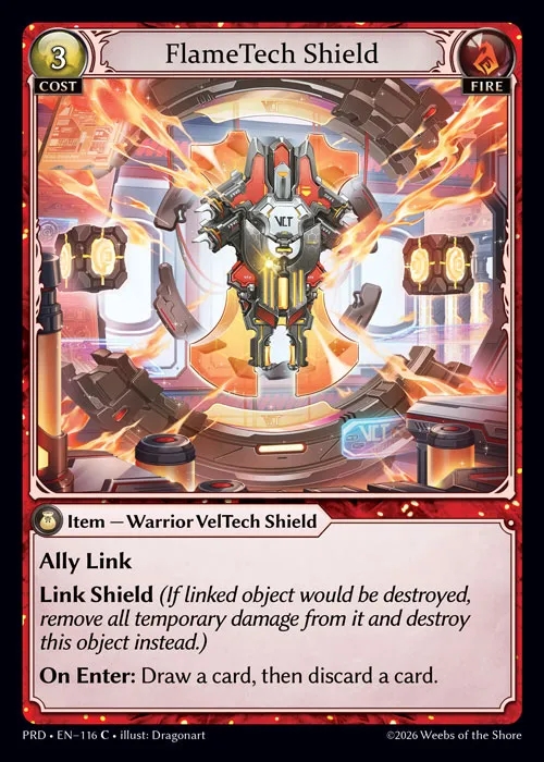 FlameTech Shield — .asphodel/paradise — Grand Archive TCG