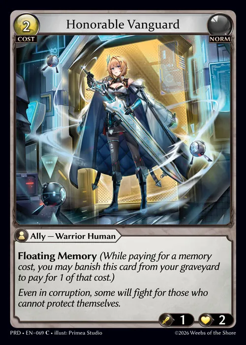 Honorable Vanguard — .asphodel/paradise — Grand Archive