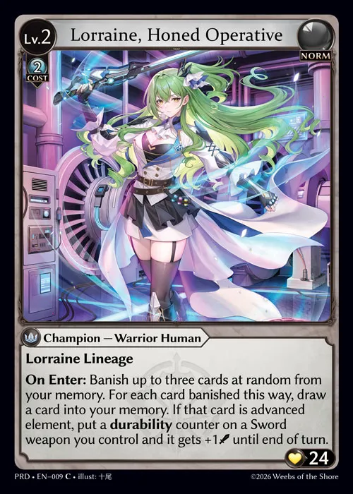 Lorraine, Honed Operative — .asphodel/paradise — Grand Archive