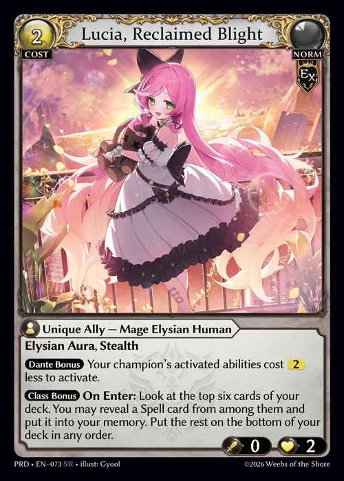 Lucia, Reclaimed Blight — .asphodel/paradise — Grand Archive