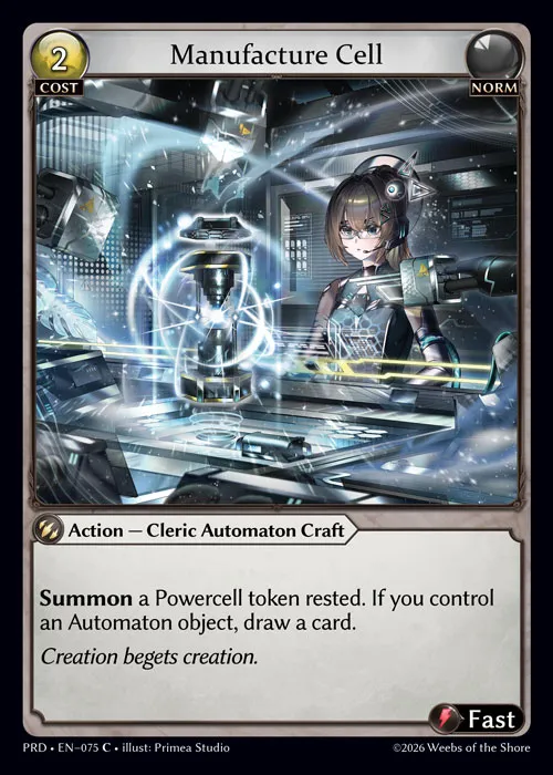 Manufacture Cell — .asphodel/paradise — Grand Archive