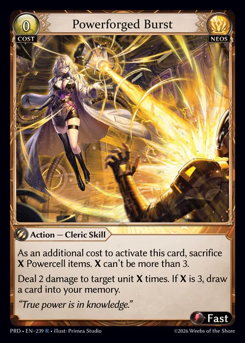 Powerforged Burst — .asphodel/paradise — Grand Archive