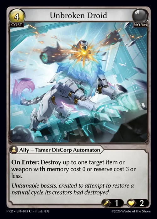 Unbroken Droid — .asphodel/paradise — Grand Archive