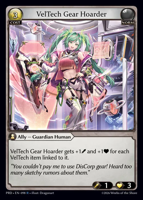 VelTech Gear Hoarder — .asphodel/paradise — Grand Archive