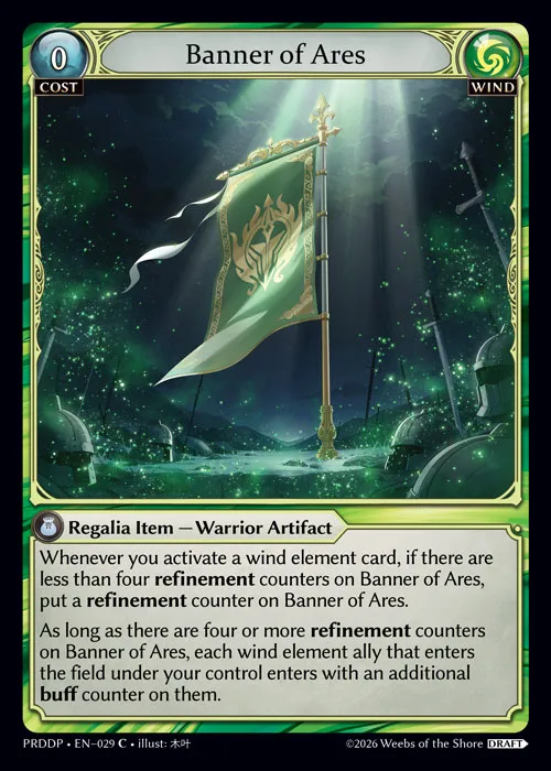 Banner of Ares — .asphodel/paradise Draft Pack — Grand Archive TCG