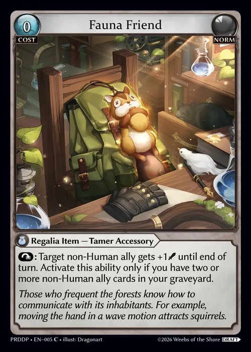 Fauna Friend — .asphodel/paradise Draft Pack — Grand Archive TCG