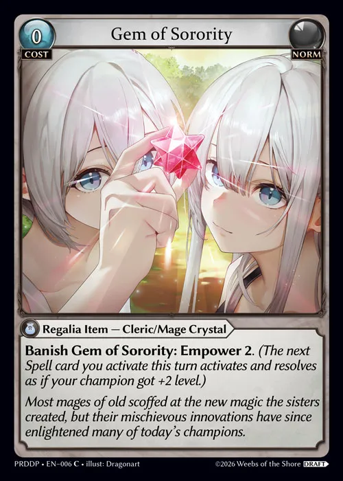 Gem of Sorority — .asphodel/paradise Draft Pack — Grand Archive TCG