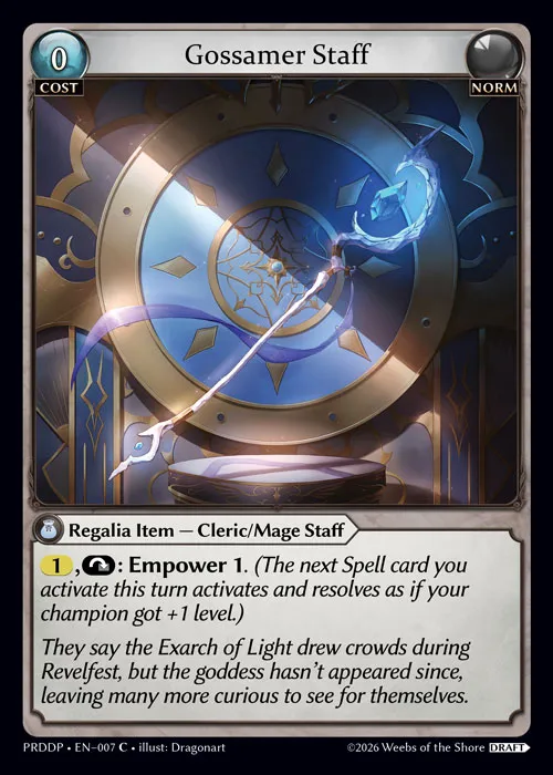 Gossamer Staff — .asphodel/paradise Draft Pack — Grand Archive TCG