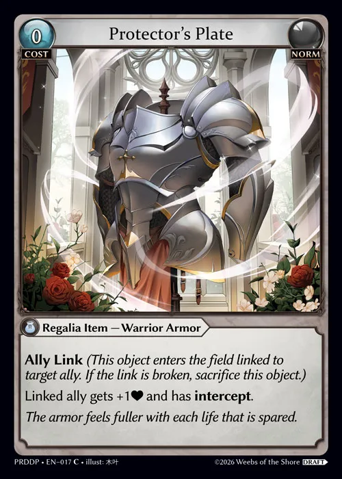 Protector's Plate — .asphodel/paradise Draft Pack — Grand Archive