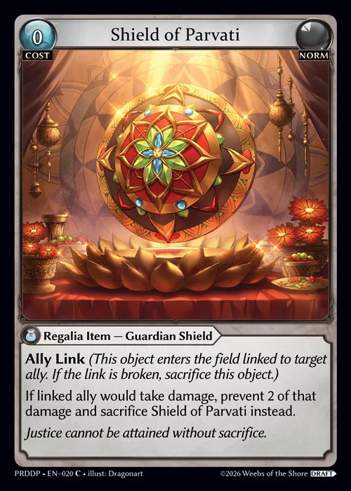 Shield of Parvati — .asphodel/paradise Draft Pack — Grand Archive TCG