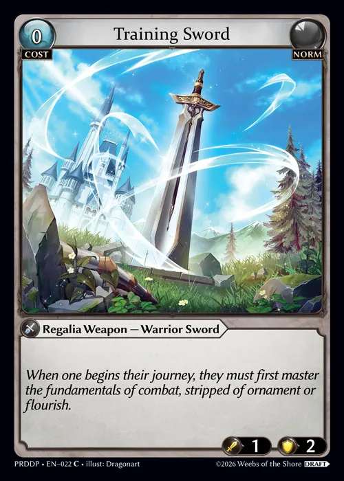 Training Sword — .asphodel/paradise Draft Pack — Grand Archive