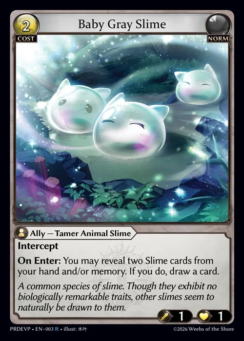 Baby Gray Slime — .asphodel/paradise Event Pack — Grand Archive TCG