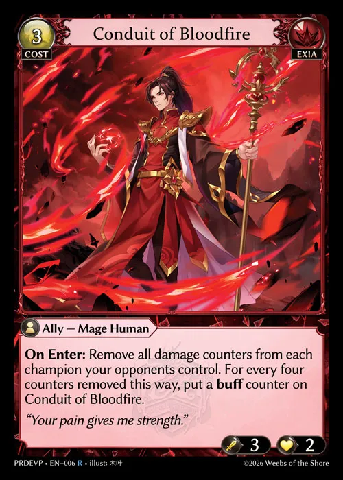 Conduit of Bloodfire — .asphodel/paradise Event Pack — Grand Archive TCG