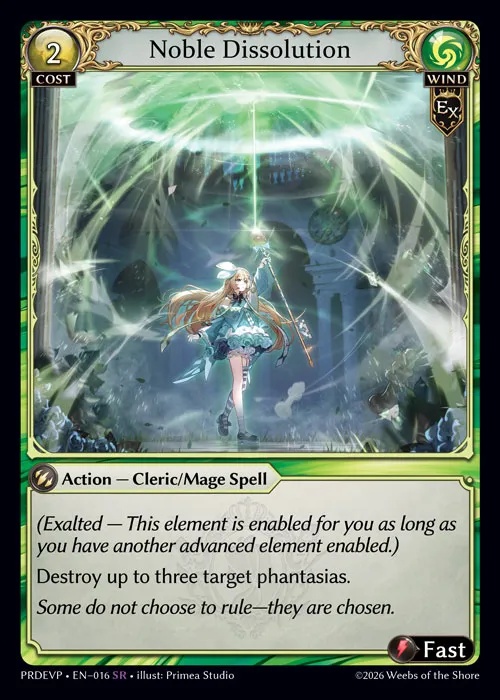 Noble Dissolution — .asphodel/paradise Event Pack — Grand Archive TCG