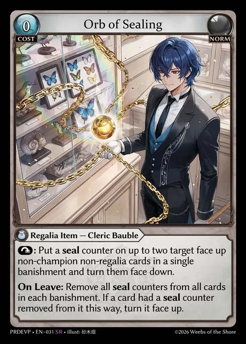 Orb of Sealing — .asphodel/paradise Event Pack — Grand Archive TCG