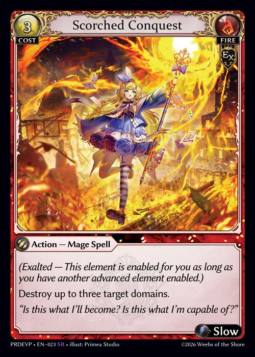 Scorched Conquest — .asphodel/paradise Event Pack — Grand Archive TCG