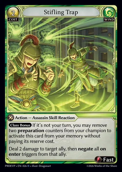 Stifling Trap — .asphodel/paradise Event Pack — Grand Archive TCG